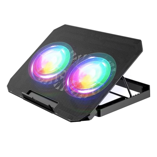 Support 2en1 Refroidisseur laptop et Support Mobile - 8 positions 2 Ventilateur jusqu'à 17'' N33