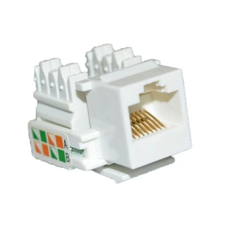 Prises Réseau Ethernet RJ45/RJ11 à 1 port Complet 3in1 Face Rj45/ Boitier / Keystone Cat5e