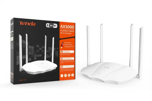 Routeur WiFi 6 Gigabit Dual-Band 4 Antennes AX3000 TX9 TENDA