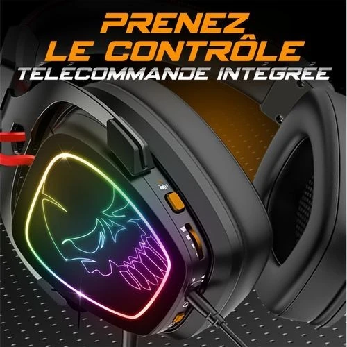 Casque Gamer Pro Sans Fil 7.1 Surround Micro Flexible MultiPlatforme Xpert-H1500