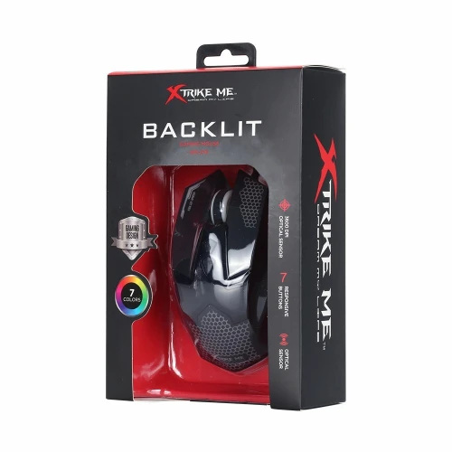 Souris Gaming Optique Filaire USB 7 Boutons LED Multicolore, DPI 7 Couleurs GM-216 XTRIKE ME