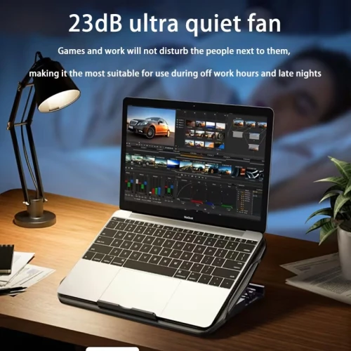 Refroidisseur avec 6 Ventilateurs 5 Positions Pour Laptop Jusqu'À 17" RGB NCP-216 MIKUSO