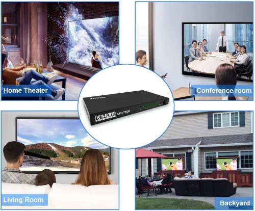 Splitter Répartiteur HDMI 1 Entrée & 8 Sorties UHD 4K x 2K 3D