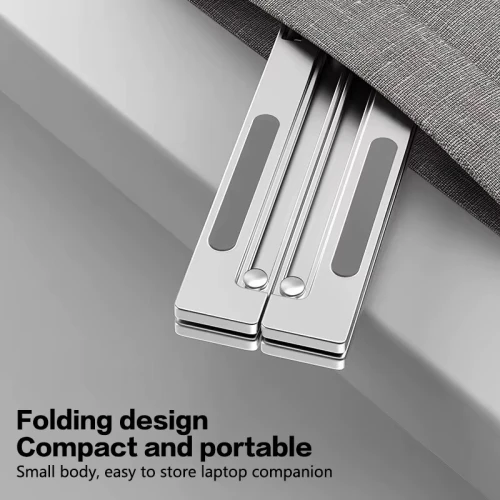 Refroidisseur Laptop & Tablette Réglable en 7 niveaux en d'Aluminium avec Ventilateur Détachable 