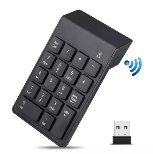 Mini Clavier Numérique USB Sans Fil 2.4GHz de 18 Touches 