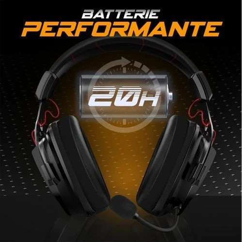 Casque Gamer Pro Sans Fil 7.1 Surround Micro Flexible MultiPlatforme Xpert-H1500