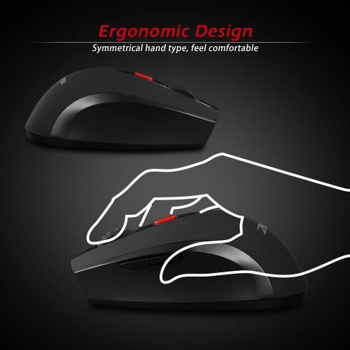Souris Professional Sans Fil 2.4GHZ Jusqu'a 2400 DPI Réglable 6 Boutons F-13 ZELOTES