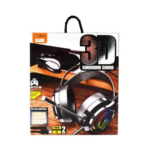 Casque Gaming 3D avec Microphone pour PC USB  JACK 3.5 MX-EP21 GM MOXOM