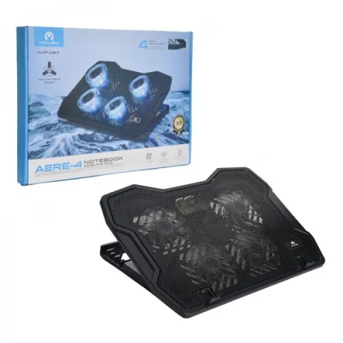 Refroidisseur Laptop avec 4 Ventilateurs Réglables Compatibles jusqu'à 17'' NCP-067 MIKUSO
