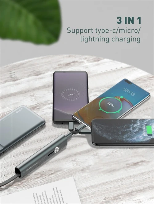 Câble USB 3 en 1 Micro, Lighting, USB-C pour la charge et le transfert de données 3,4A LC99 LDNIO