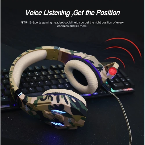 Casque Gaming avec Microphone Anti-bruit pour PC USB + 2 JACK 3.5 GT94 OVLENG