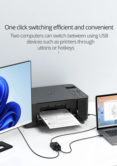 Swith Commutateur De Partage USB d'Imprimante 2 Ports vers 1 Port USB MT-SW221-CH MT-VIKI