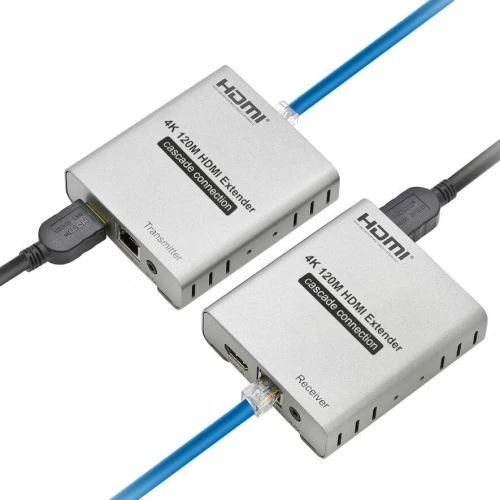 Extendeur HDMI 4K 120M avec Connexion en Cascade et Contrôle IR Via Câble Ethernet Cat6