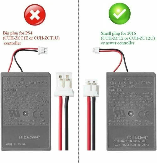 Batterie pour Manette DualShock PS4 V2 1000 mAh avec Cable USB LIP1522