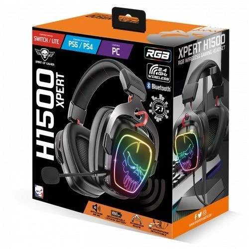 Casque Gamer Pro Sans Fil 7.1 Surround Micro Flexible MultiPlatforme Xpert-H1500