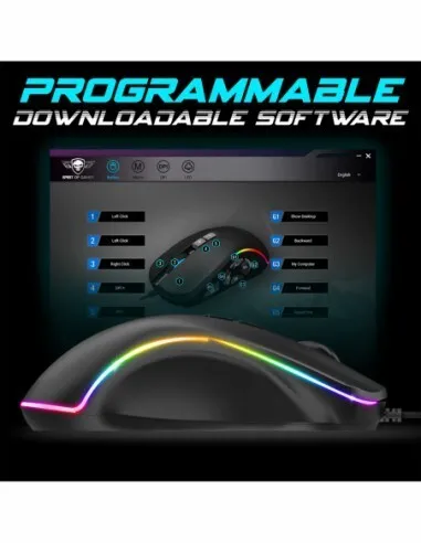 Souris Optique Filaire USB Gaming RGB ,10 Boutons Programmables,RGB Elite M30 S-EM30 Spirit Of Gamer