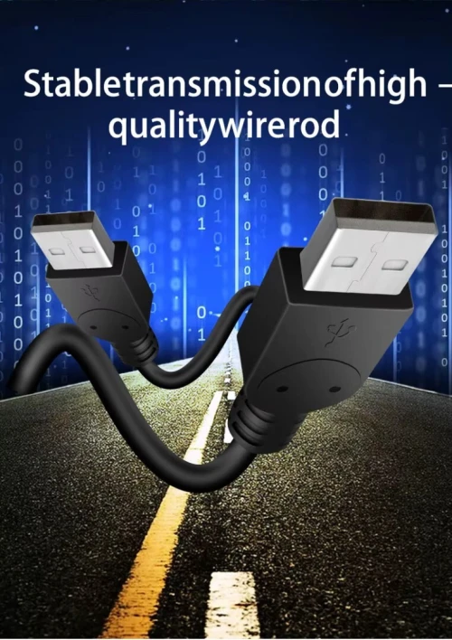 Cable USB-A 2.0 male vers USB-A 2.0 male avec Ferrite 1.5m