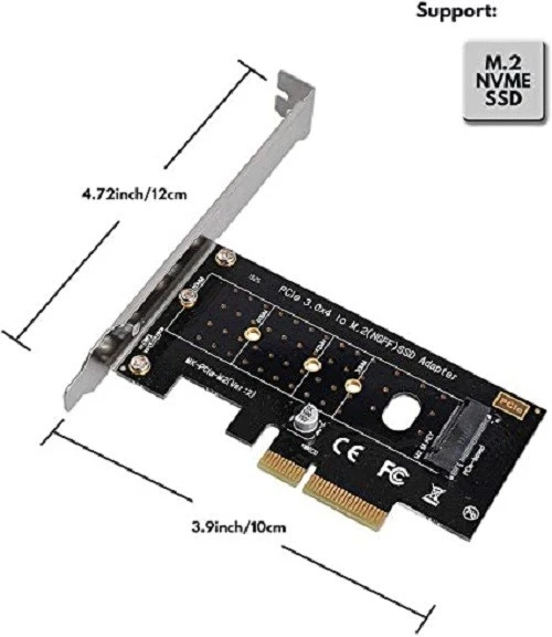 Carte PCI Express Pour une Extension Disque Dur SSD M2 NVMe