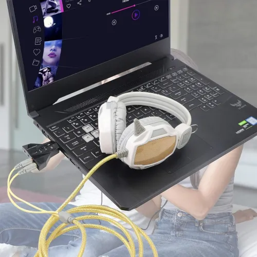 Adaptateur Carte Son USB 2.0 Virtual 7.1CH Sound 4CH Double Stereo & Double Mic