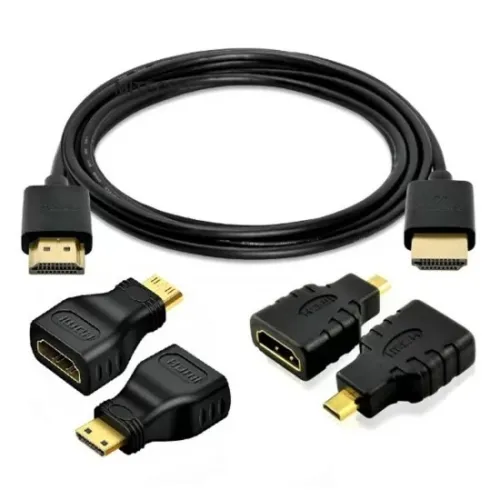 Câble HDMI 1080P 3-en-1 vers HDMI/Mini/Micro/HDMI, adaptateur haute vitesse