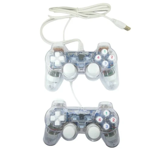 Pack de 2 Manettes Lumineux USB de Jeux pour PC DUALSHOC L700S Lanjue