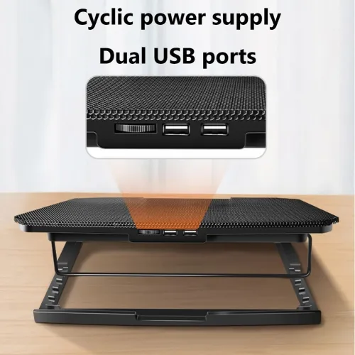 Refroidisseur Laptop avec 8 Ventilateurs Réglables Compatibles jusqu'à 17" NCP-213 MIKUSO