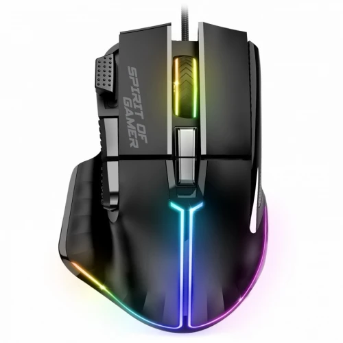 Souris USB Gamer Capteur optique 12800 dpi - 8 boutons programmables RGB PRO-M5 Spirit Of Gamer