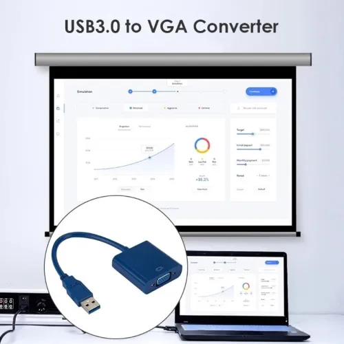 Adaptateur Vidéo Multi-Écrans USB 3.0 Male vers VGA Femelle