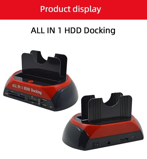 Station d'Accueil Double Disques Durs SATA/IDE 2,5" et 3,5" USB 2.0 & Lecteur Carte Mémoires N: 875