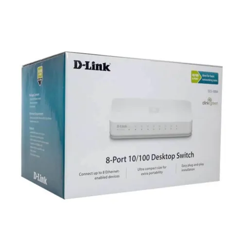 Switch De Bureau 8 Ports 10100 Mbps DES-1008A D-Link