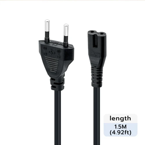 Cable d'Alimentation 2x1mm2 1.5m Format Secteur Bi-polaire