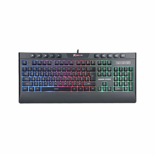 Clavier Gaming Membrane Multimédia Anti-Ghosting Rétro-Éclairage USB QWERTY GK-508 Xtrike Me
