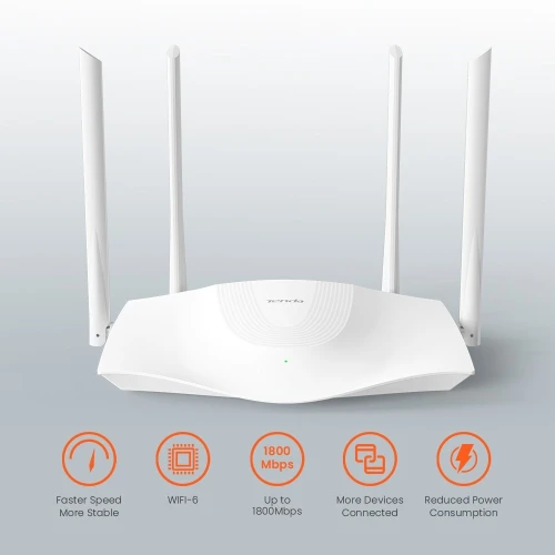 Routeur WiFi 6 Gigabit Dual-Band 4 Antennes AX3000 TX9 TENDA