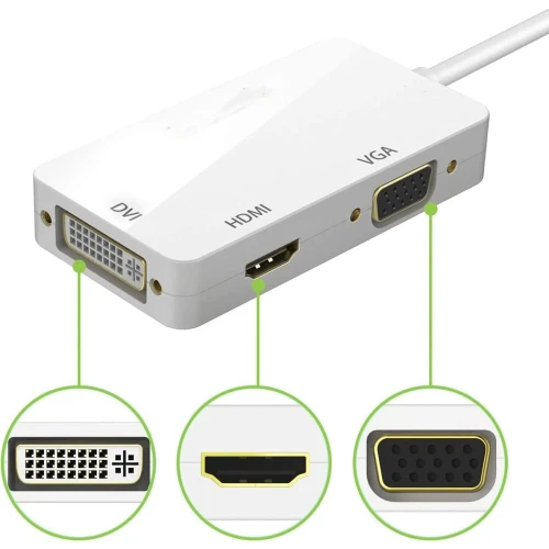Convertisseur 3-en-1 Displayport (DP) vers HDMI/DVI/VGA Multifonction