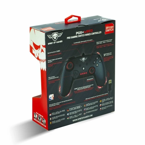 Manette Double Moteurs Vibration & Fonction Turbo pour Nintendo Switch SOG-WGPS SPIRIT OF GAMER