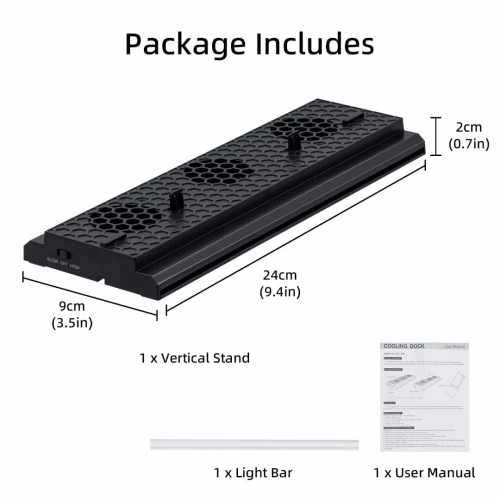 Support & Refroidisseur avec 3 ventilateurs & 3 Ports USB 2.0 pour Xbox One X TYX-1768 DOBE