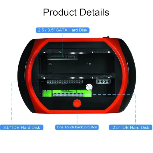 Station d'Accueil Double Disques Durs SATA/IDE 2,5" et 3,5" sur USB 2.0 Modèle: 575D