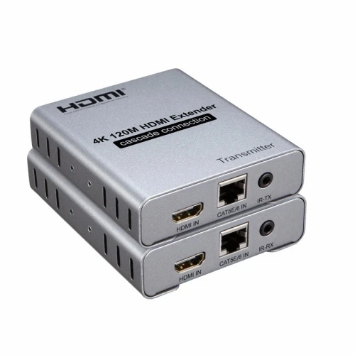 Extendeur HDMI 4K 120M avec Connexion en Cascade et Contrôle IR Via Câble Ethernet Cat6