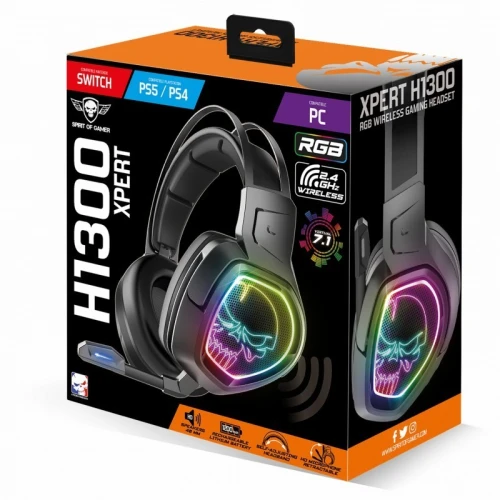 Casque Gamer Pro Sans Fil 7.1 Surround Micro Flexible MultiPlatforme Xpert-H1300