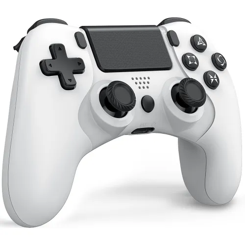 Manette Gaming Bluetooth Pour  PS4 & PC Dual-Shock Rechargeable avec Entrée Jack 3.5mm