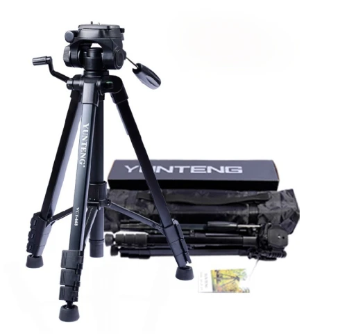 Trépied Pro pour Appareil Photo avec Tête d'Amortissement Fluide Tridimensionnelle 360 Degrés VCT-668 Yunteng