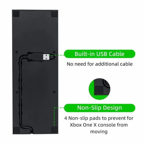 Support & Refroidisseur avec 3 ventilateurs & 3 Ports USB 2.0 pour Xbox One X TYX-1768 DOBE