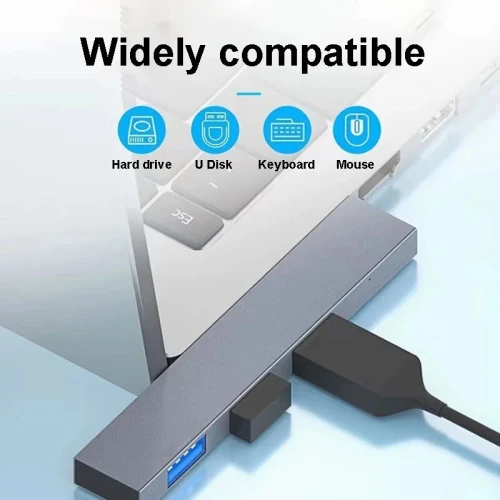 Hub USB Type-C 5 en 1, 1 x USB 3.0 + 2 x USB 2.0 + SD + TF Transmission 5Gbps Multiplateformes