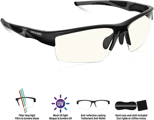 Lunettes Gaming Pro Retina Protection Anti Lumière Bleu Bloque Uv Sog-Glap10 SPIRIT OF GAMER