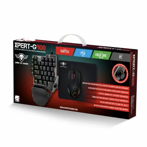 Pack 3 En 1 Clavier Rgb+Souris+Tapis Pour Ps4 Xbox One Switch Pc Xpert-G900 Spirit Of Gamer