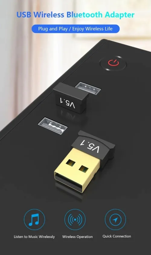 Adaptateur USB Bluetooth pour Laptop & Pc de bureau V5.1