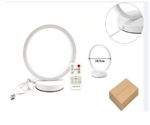 Lampe Veilleuse Pour Chevet & Bureau Décorative Avec Télécommande Forme Round 19 Cm 2 mode Lumières