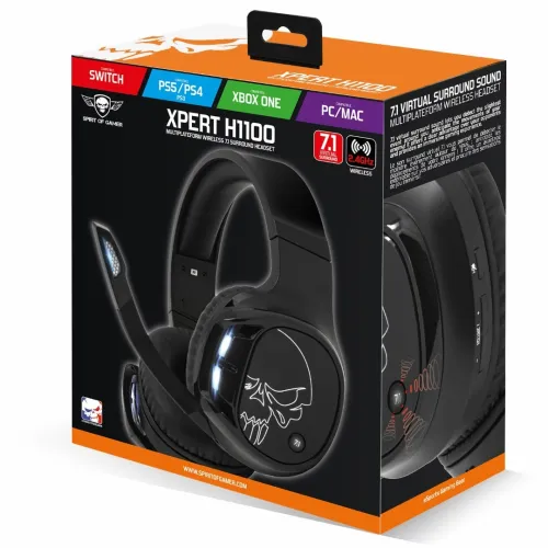 Casque Sans Fil Pro Gamer 7.1 Microphone Flexible 12H Autonomie XPERT-H1100 Spirit Of Gamer