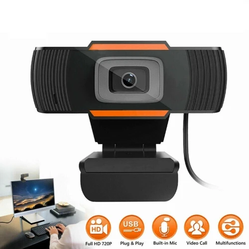 Webcam FULL HD 1080P avec Microphone USB 2.0 pour PC portable et Ordinateur de Bureau
