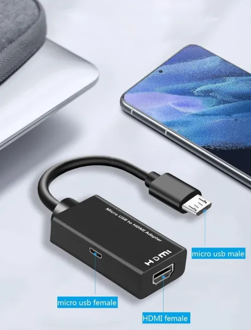 Adaptateur MHL Micro USB (V8) vers HDMI 1080P 